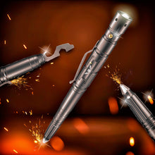 Load image into Gallery viewer, Tactical Pen for Self-Defense with LED Tactical Flashlight + Bottle Opener + Window Breaker