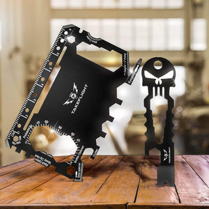 Credit Card Tool Gift Set - Wallet Multitool with FREE Keychain Bottle Opener/Pry Bar