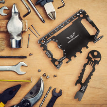 Load image into Gallery viewer, Credit Card Tool Gift Set - Wallet Multitool with FREE Keychain Bottle Opener/Pry Bar