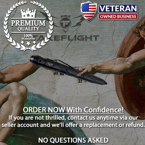 Tactical Pen for Self Defense Tool - Model TF03 with LED Flashlight