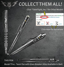 Load image into Gallery viewer, Tactical Pen for Self Defense - Model TF01-Black with Window Breaker